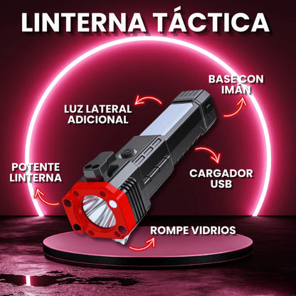 LINTERNA TÁCTICA 4 EN 1